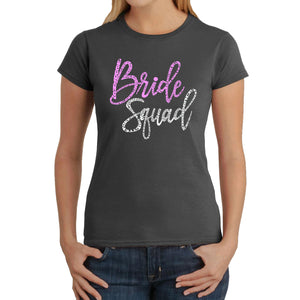 Women's Word Art T-Shirt - Bride Squad