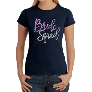 Women's Word Art T-Shirt - Bride Squad
