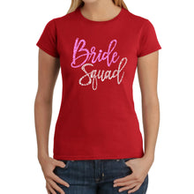Load image into Gallery viewer, Women&#39;s Word Art T-Shirt - Bride Squad