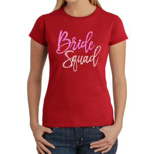 Women's Word Art T-Shirt - Bride Squad