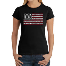 Load image into Gallery viewer, 50 States USA Flag  - Women&#39;s Word Art T-Shirt