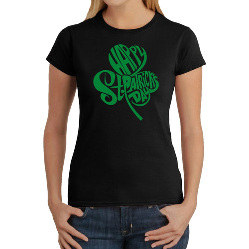St Patricks Day Shamrock  - Women's Word Art T-Shirt