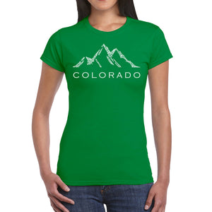 Colorado Ski Towns  - Women's Word Art T-Shirt