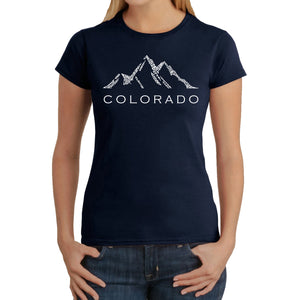 Colorado Ski Towns  - Women's Word Art T-Shirt