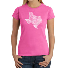 Load image into Gallery viewer, The Great State of Texas - Women&#39;s Word Art T-Shirt