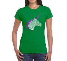 Load image into Gallery viewer, Unicorn - Women&#39;s Word Art T-Shirt
