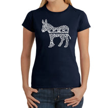 Load image into Gallery viewer, I Vote Democrat - Women&#39;s Word Art T-Shirt