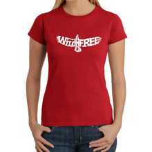 Load image into Gallery viewer, Wild and Free Eagle -  Women&#39;s Word Art T-Shirt