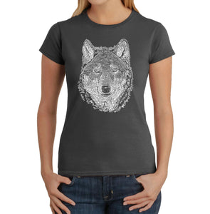 Wolf - Women's Word Art T-Shirt