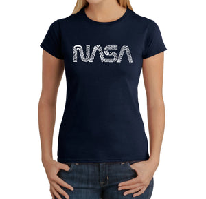 Worm Nasa - Women's Word Art T-Shirt