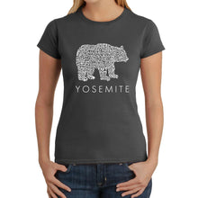 Load image into Gallery viewer, Yosemite Bear -  Women&#39;s Word Art T-Shirt
