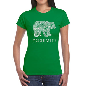 Yosemite Bear -  Women's Word Art T-Shirt