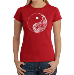 YIN YANG - Women's Word Art T-Shirt