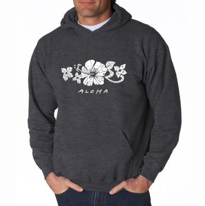 ALOHA - Men's Word Art Hooded Sweatshirt