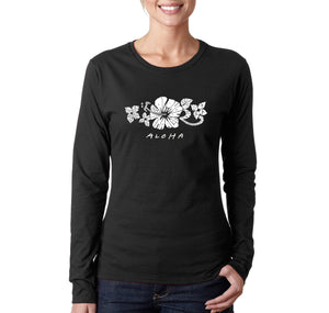 ALOHA - Women's Word Art Long Sleeve T-Shirt