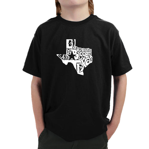 Everything is Bigger in Texas - Boy's Word Art T-Shirt