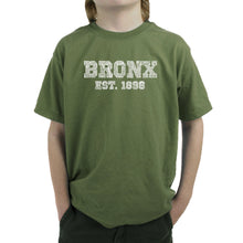 Load image into Gallery viewer, POPULAR NEIGHBORHOODS IN BRONX, NY - Boy&#39;s Word Art T-Shirt