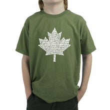 Load image into Gallery viewer, CANADIAN NATIONAL ANTHEM - Boy&#39;s Word Art T-Shirt