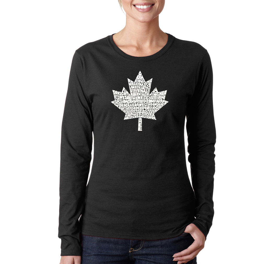 CANADIAN NATIONAL ANTHEM - Women's Word Art Long Sleeve T-Shirt