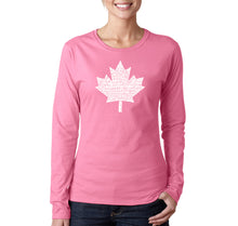 Load image into Gallery viewer, CANADIAN NATIONAL ANTHEM - Women&#39;s Word Art Long Sleeve T-Shirt