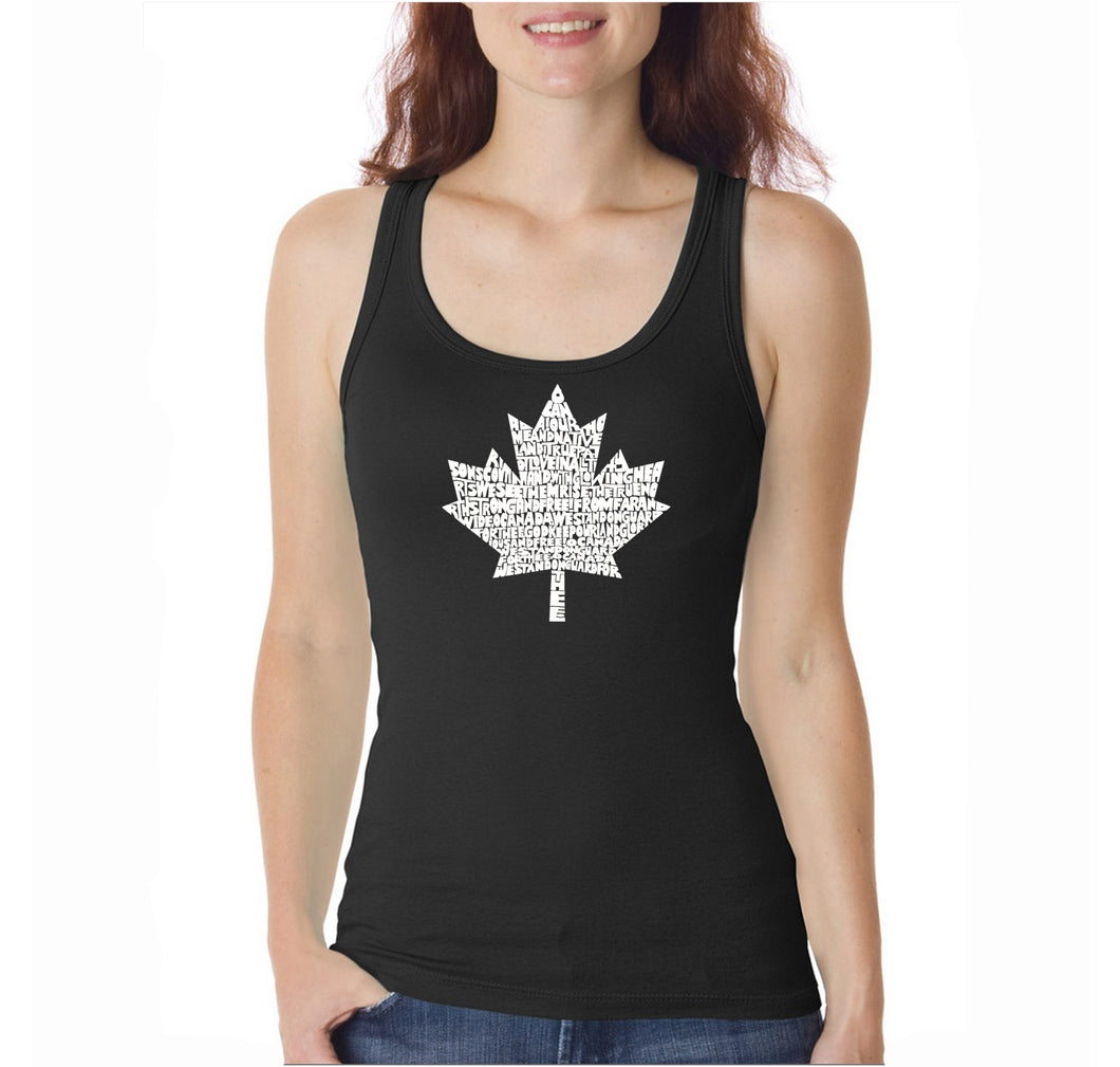 CANADIAN NATIONAL ANTHEM  - Women's Word Art Tank Top