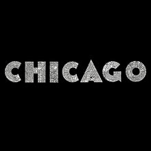 Load image into Gallery viewer, CHICAGO NEIGHBORHOODS - Women&#39;s Raglan Baseball Word Art T-Shirt