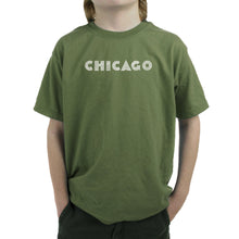 Load image into Gallery viewer, CHICAGO NEIGHBORHOODS - Boy&#39;s Word Art T-Shirt