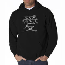 Load image into Gallery viewer, The Word Love in 44 Languages - Men&#39;s Word Art Hooded Sweatshirt