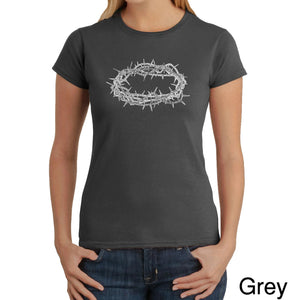 CROWN OF THORNS - Women's Word Art T-Shirt