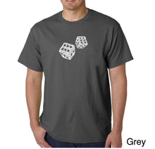 Load image into Gallery viewer, DIFFERENT ROLLS THROWN IN THE GAME OF CRAPS - Men&#39;s Word Art T-Shirt