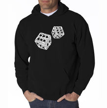 Load image into Gallery viewer, DIFFERENT ROLLS THROWN IN THE GAME OF CRAPS - Men&#39;s Word Art Hooded Sweatshirt