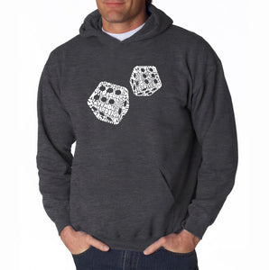 DIFFERENT ROLLS THROWN IN THE GAME OF CRAPS - Men's Word Art Hooded Sweatshirt