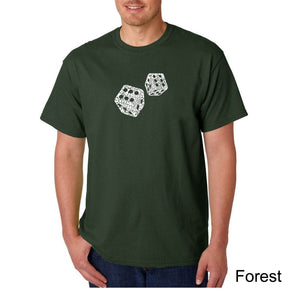 DIFFERENT ROLLS THROWN IN THE GAME OF CRAPS - Men's Word Art T-Shirt