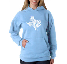 Load image into Gallery viewer, DONT MESS WITH TEXAS - Women&#39;s Word Art Hooded Sweatshirt