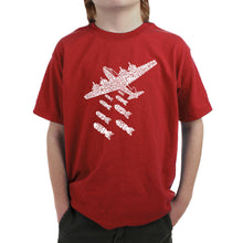 Load image into Gallery viewer, DROP BEATS NOT BOMBS - Boy&#39;s Word Art T-Shirt