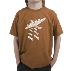 DROP BEATS NOT BOMBS - Boy's Word Art T-Shirt
