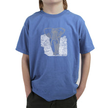Load image into Gallery viewer, ELEPHANT - Boy&#39;s Word Art T-Shirt