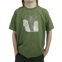Load image into Gallery viewer, ELEPHANT - Boy&#39;s Word Art T-Shirt