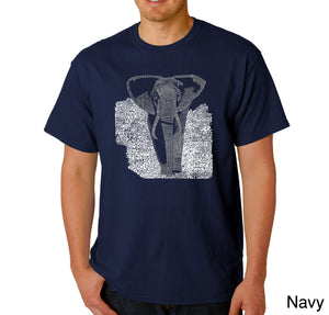 ELEPHANT - Men's Word Art T-Shirt