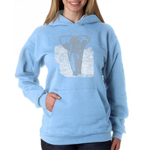 Load image into Gallery viewer, ELEPHANT - Women&#39;s Word Art Hooded Sweatshirt