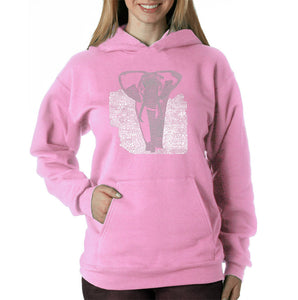 ELEPHANT - Women's Word Art Hooded Sweatshirt