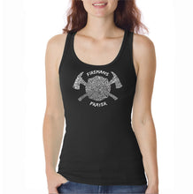 Load image into Gallery viewer, FIREMAN&#39;S PRAYER  - Women&#39;s Word Art Tank Top