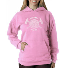 Load image into Gallery viewer, FIREMAN&#39;S PRAYER - Women&#39;s Word Art Hooded Sweatshirt