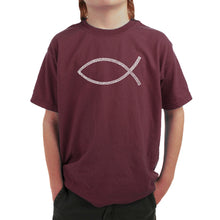 Load image into Gallery viewer, JESUS FISH - Boy&#39;s Word Art T-Shirt