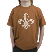 Load image into Gallery viewer, LYRICS TO WHEN THE SAINTS GO MARCHING IN - Boy&#39;s Word Art T-Shirt