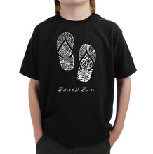 Load image into Gallery viewer, BEACH BUM - Boy&#39;s Word Art T-Shirt