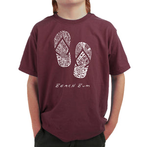 BEACH BUM - Boy's Word Art T-Shirt