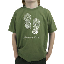 Load image into Gallery viewer, BEACH BUM - Boy&#39;s Word Art T-Shirt