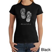 Load image into Gallery viewer, BEACH BUM - Women&#39;s Word Art T-Shirt