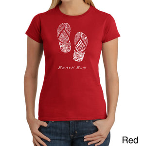 BEACH BUM - Women's Word Art T-Shirt